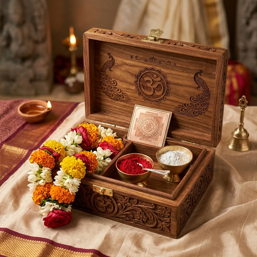 Priest Performs The Puja